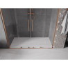 Mexen Velar Duo drzwi prysznicowe rozsuwane 200 cm, transparent, miedź szczotkowana - 871-200-000-02-65