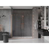 Mexen Velar Duo drzwi prysznicowe rozsuwane 200 cm, transparent, miedź szczotkowana - 871-200-000-02-65