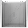 Mexen Velar Duo drzwi prysznicowe rozsuwane 170 cm, transparent, gun gray szczotkowany - 871-170-000-02-66