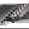Mexen Velar Duo schuifdeur voor douche 180 cm, transparant, geborsteld geweergrijs - 871-180-000-02-66