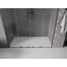 Mexen Velar Duo sliding shower doors 200 cm, transparent, brushed gun gray - 871-200-000-02-66