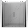 Mexen Velar Duo drzwi prysznicowe rozsuwane 180 cm, transparent, czarne - 871-180-000-02-70