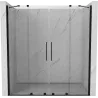 Mexen Velar Duo schuifdouchedeur 200 cm, transparant, zwart - 871-200-000-02-70