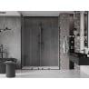 Mexen Velar Duo drzwi prysznicowe rozsuwane 200 cm, transparent, czarne - 871-200-000-02-70