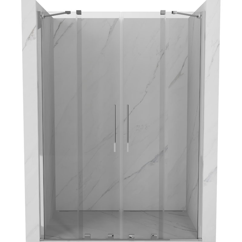 Mexen Velar Duo drzwi prysznicowe rozsuwane 140 cm, transparent, chrom - 871-140-000-02-01