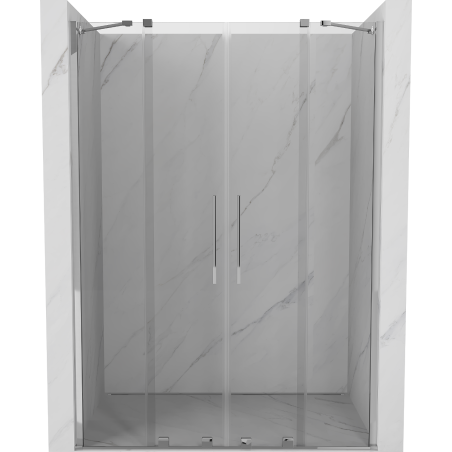 Mexen Velar Duo Schiebetür-Duschwand 140 cm, transparent, Chrom - 871-140-000-02-01