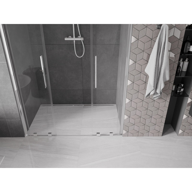 Mexen Velar Duo Sliding Shower Doors 150 cm, Transparent, Chrome - 871-150-000-02-01