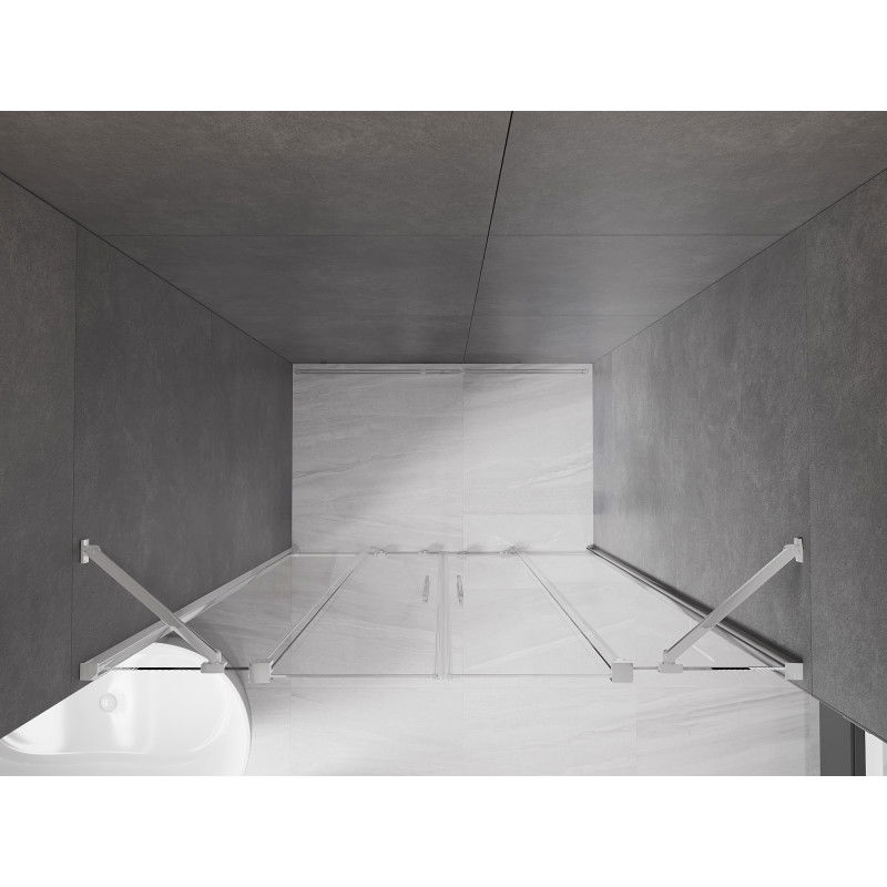 Mexen Velar Duo porte de douche coulissante 150 cm, transparent, chrome - 871-150-000-02-01