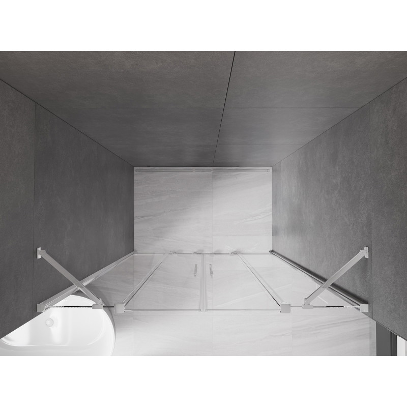 Mexen Velar Duo Sliding Shower Doors 150 cm, Transparent, Chrome - 871-150-000-02-01