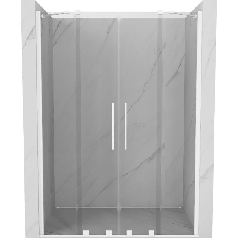 Mexen Velar Duo lükanduste dušš 160 cm, läbipaistev, valge - 871-160-000-02-20
