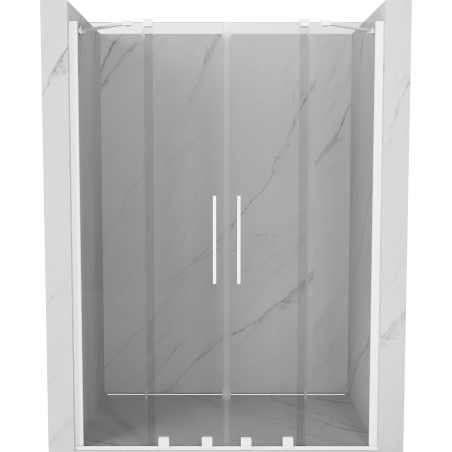 Mexen Velar Duo sliding shower doors 160 cm, transparent, white - 871-160-000-02-20