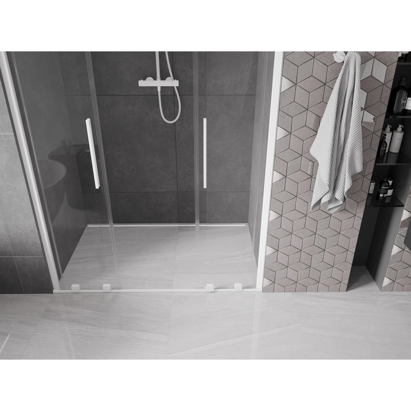 Mexen Velar Duo lükanduste dušš 160 cm, läbipaistev, valge - 871-160-000-02-20