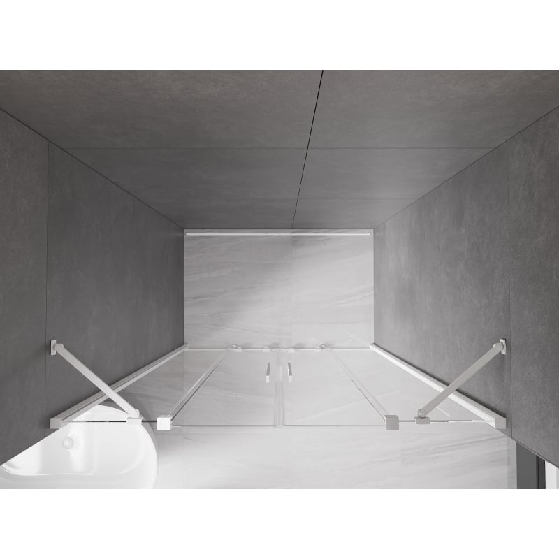 Mexen Velar Duo lükanduste dušš 160 cm, läbipaistev, valge - 871-160-000-02-20