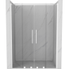 Mexen Velar Duo drzwi prysznicowe rozsuwane 150 cm, transparent, białe - 871-150-000-02-20