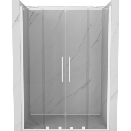 Mexen Velar Duo Schiebetür Dusche 140 cm, transparent, weiß - 871-140-000-02-20