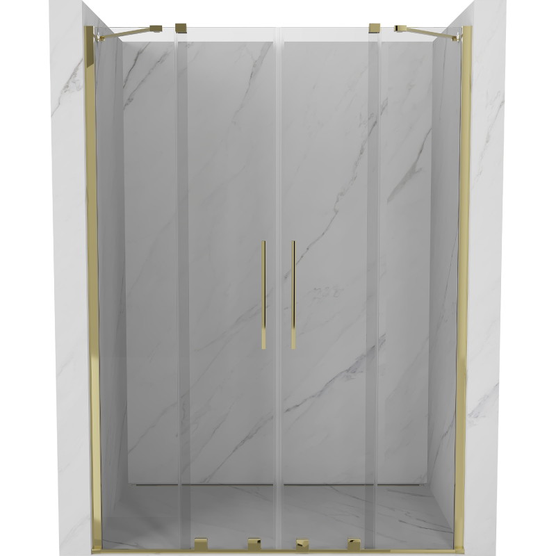 Mexen Velar Porte de douche coulissante Duo 140 cm, transparentes, dorées - 871-140-000-02-50
