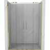 Mexen Velar Duo drzwi prysznicowe rozsuwane 140 cm, transparent, złote - 871-140-000-02-50