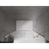 Mexen Velar Duo drzwi prysznicowe rozsuwane 150 cm, transparent, złote - 871-150-000-02-50