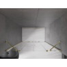 Mexen Velar Duo drzwi prysznicowe rozsuwane 160 cm, transparent, złote - 871-160-000-02-50
