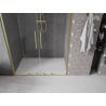 Mexen Velar Duo drzwi prysznicowe rozsuwane 140 cm, transparent, złote szczotkowane - 871-140-000-02-55