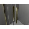 Mexen Velar Duo drzwi prysznicowe rozsuwane 140 cm, transparent, złote szczotkowane - 871-140-000-02-55