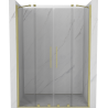 Mexen Velar Duo Schiebetüren für die Dusche 160 cm, transparent, gebürstetes Gold - 871-160-000-02-55