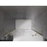 Mexen Velar Duo porta doccia scorrevole 160 cm, trasparente, oro spazzolato - 871-160-000-02-55