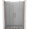 Mexen Velar Duo drzwi prysznicowe rozsuwane 140 cm, transparent, różowe złoto - 871-140-000-02-60