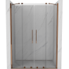 Mexen Velar Duo drzwi prysznicowe rozsuwane 160 cm, transparent, różowe złoto - 871-160-000-02-60