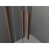 Mexen Velar Duo porte de douche coulissante 140 cm, transparent, cuivre brossé - 871-140-000-02-65