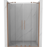 Mexen Velar Duo drzwi prysznicowe rozsuwane 150 cm, transparent, miedź szczotkowana - 871-150-000-02-65