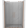 Mexen Velar Duo sliding shower doors 150 cm, transparent, brushed copper - 871-150-000-02-65