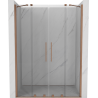 Mexen Velar Duo drzwi prysznicowe rozsuwane 160 cm, transparent, miedź szczotkowana - 871-160-000-02-65