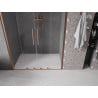 Mexen Velar Duo schuifbare douchedeuren 160 cm, transparant, geborsteld koper - 871-160-000-02-65