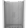 Mexen Velar Duo drzwi prysznicowe rozsuwane 150 cm, transparent, gun gray szczotkowany - 871-150-000-02-66