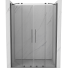 Mexen Velar Duo schuifdeuren voor douche 150 cm, transparant, geborsteld gun grey - 871-150-000-02-66