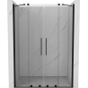 Mexen Velar Duo 140 cm Sliding Shower Door, Transparent, Black - 871-140-000-02-70