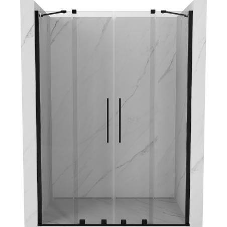 Mexen Velar Duo Schiebetür Duschtür 150 cm, transparent, schwarz - 871-150-000-02-70