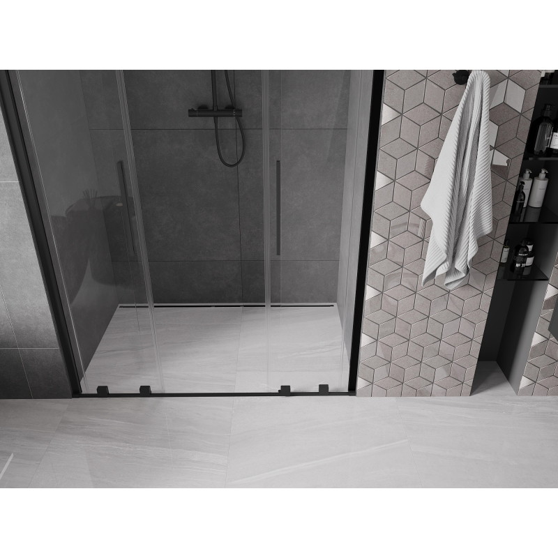 Mexen Velar Duo sliding shower doors 150 cm, transparent, black - 871-150-000-02-70