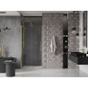Mexen Velar puerta de ducha corredera 90 cm, transparente, dorado cepillado - 871-090-000-01-55