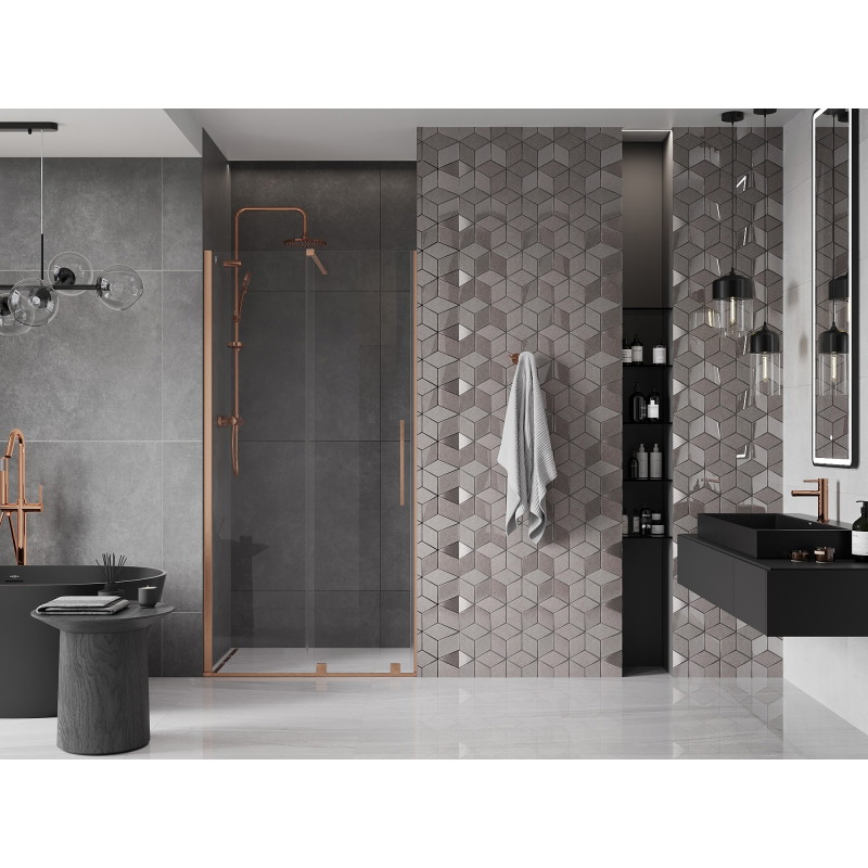 Mexen Velar lükanddushuks 120 cm, läbipaistev, roosa kuld - 871-120-000-01-60