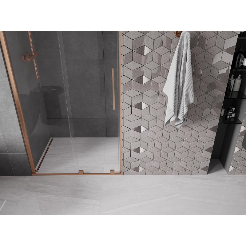 Mexen Velar lükanddushuks 120 cm, läbipaistev, roosa kuld - 871-120-000-01-60