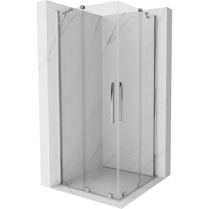 Mexen Velar Duo cabine de douche coulissante 90 x 90 cm, transparent, chrome - 871-090-090-02-01