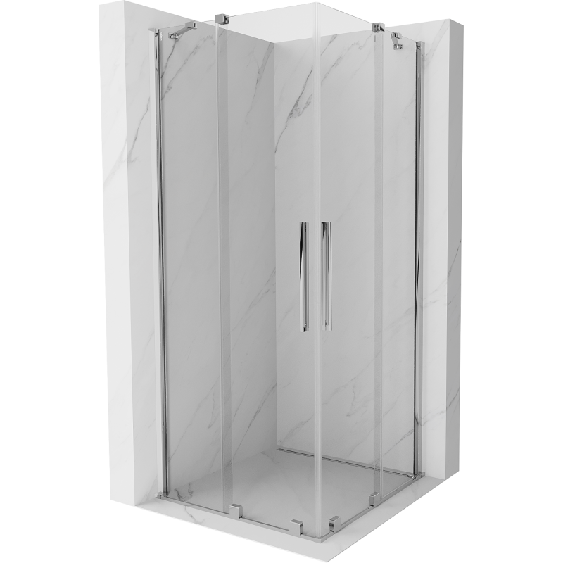 Mexen Velar Duo kabina prysznicowa rozsuwana 100 x 100 cm, transparent, chrom - 871-100-100-02-01