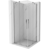 Mexen Velar Duo cabina doccia scorrevole 100 x 100 cm, trasparente, cromo - 871-100-100-02-01