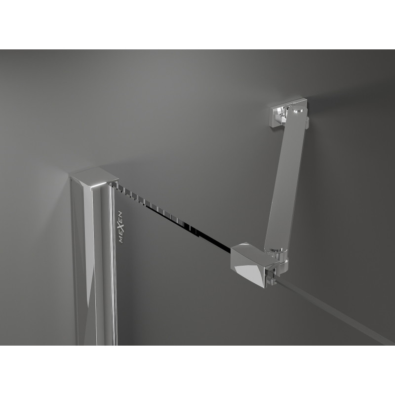 Mexen Velar Duo klizni tuš kabina 90 x 90 cm, prozirna, kromirana - 871-090-090-02-01