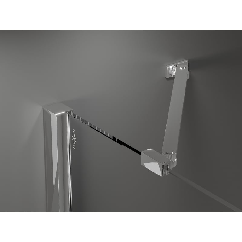 Mexen Velar Duo sliding shower cabin 100 x 100 cm, transparent, chrome - 871-100-100-02-01