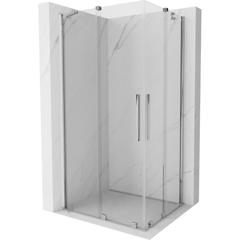 Mexen Velar Duo lükandustega dušikabiin, 90 x 80 cm, läbipaistev, kroom - 871-090-080-02-01