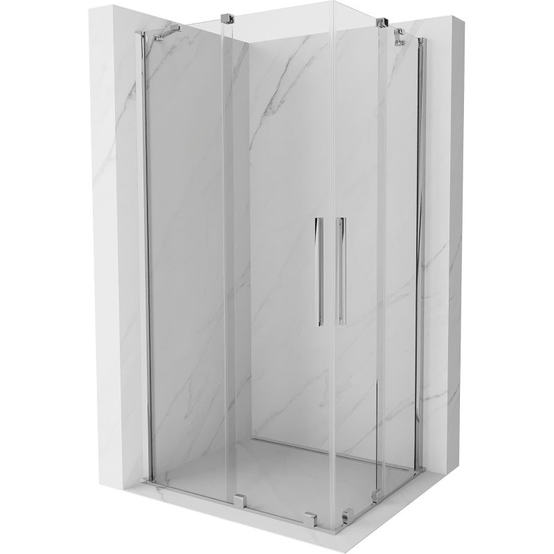 Mexen Velar Duo Schiebeduschkabine 100 x 90 cm, transparent, Chrom - 871-100-090-02-01