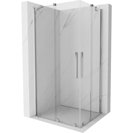 Mexen Velar Duo Schiebeduschkabine 100 x 90 cm, transparent, Chrom - 871-100-090-02-01